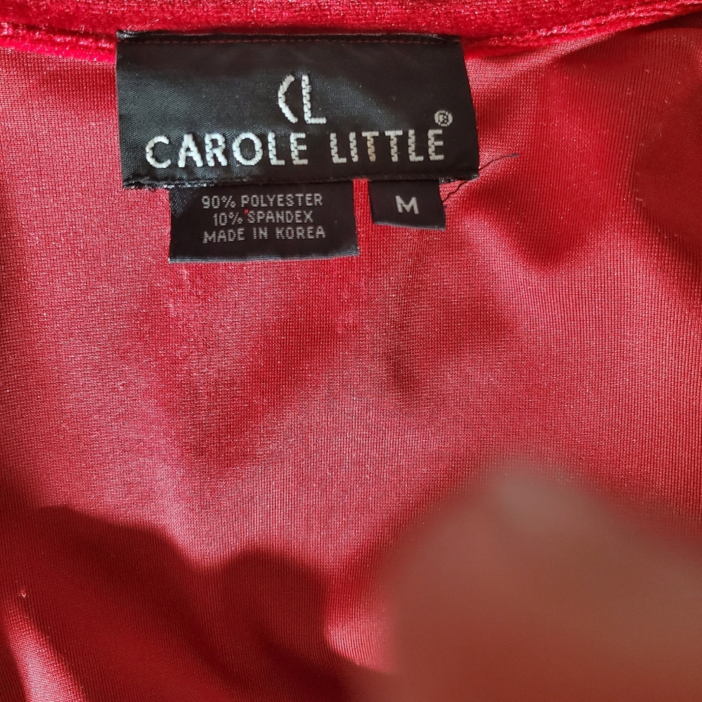 Carol Little Mandarin style Chile Red jacket/top - Picture 4 of 6